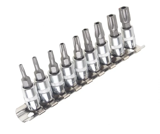 Набор бит-головок 1/4" TORX 5-ти гранных TS10H-TS50H 9 предметов JTC фото, характеристики