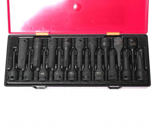 Набор головок торцевых 1/2" TORX,HEX ударных 19 предметов в кейсе JTC фото, характеристики