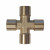 WDK-24FFB Фитинг X - образный, резъба 1/4" PT, F-F-F-F (внутренний), латунь фото, характеристики