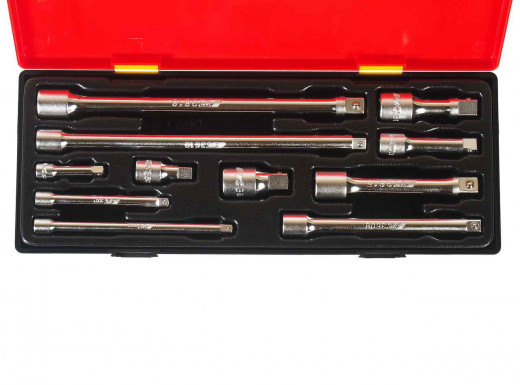 Набор удлинителей 1/4",3/8",1/2" 11 предметов в кейсе JTC фото, характеристики