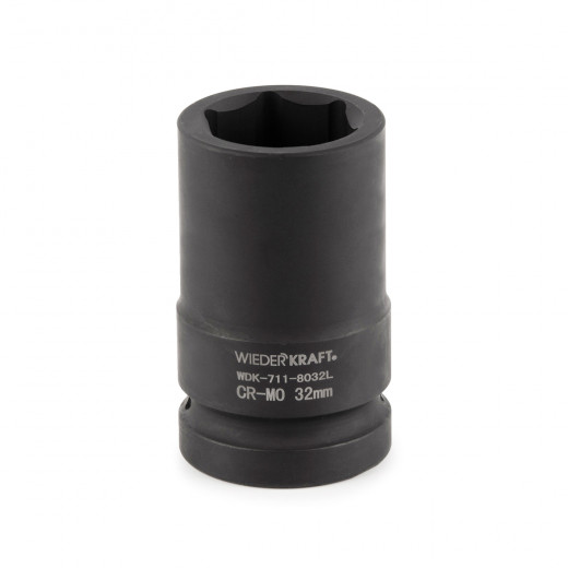 WDK-711-8032L Головка торцева ударная глубокая 1", 6 граней, 32 мм фото, характеристики