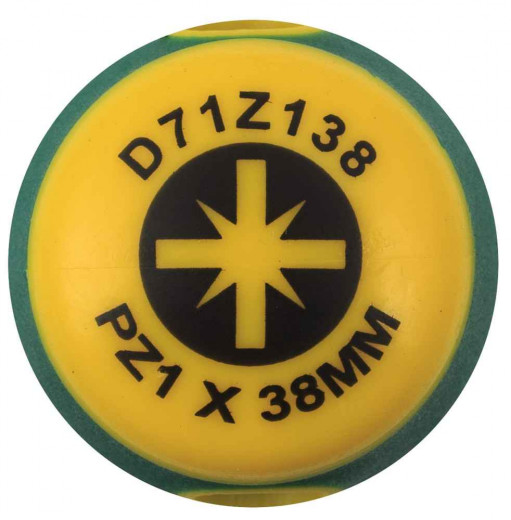 D71Z138 Отвертка стержневая POZIDRIV® ANTI-SLIP GRIP, PZ1x38 фото, характеристики