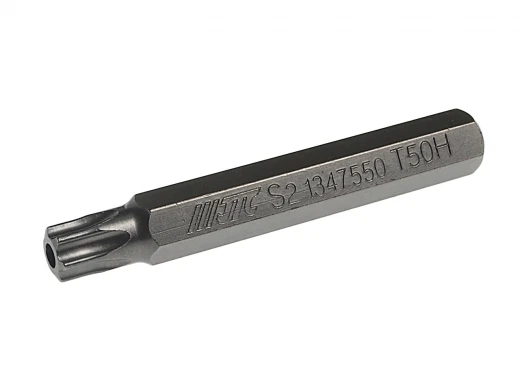Бита TORX Т50Hх75мм 10мм удлиненная S2 JTC фото, характеристики