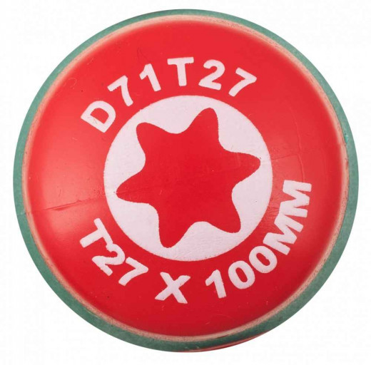 D71T27 Отвертка стержневая TORX® ANTI-SLIP GRIP, T27х100 фото, характеристики