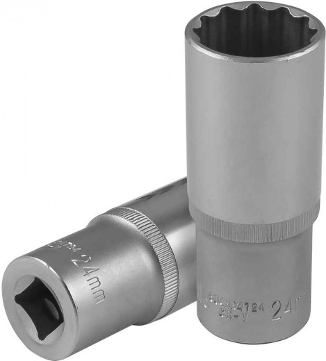 S04HD4724 Головка торцевая глубокая 12-гранная 1/2"DR, 24 мм фото, характеристики