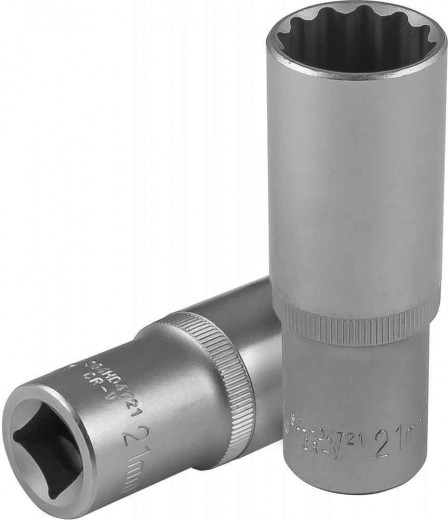 S04HD4721 Головка торцевая глубокая 12-гранная 1/2"DR, 21 мм фото, характеристики