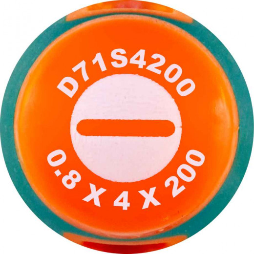 D71S4200 Отвертка стержневая шлицевая ANTI-SLIP GRIP, SL4.0х200 мм фото, характеристики