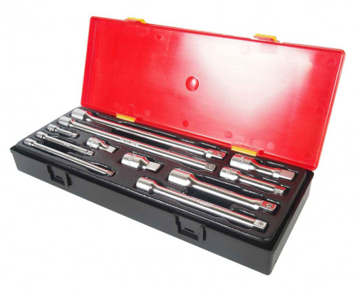 Набор удлинителей 1/4",3/8",1/2" 11 предметов в кейсе JTC фото, характеристики