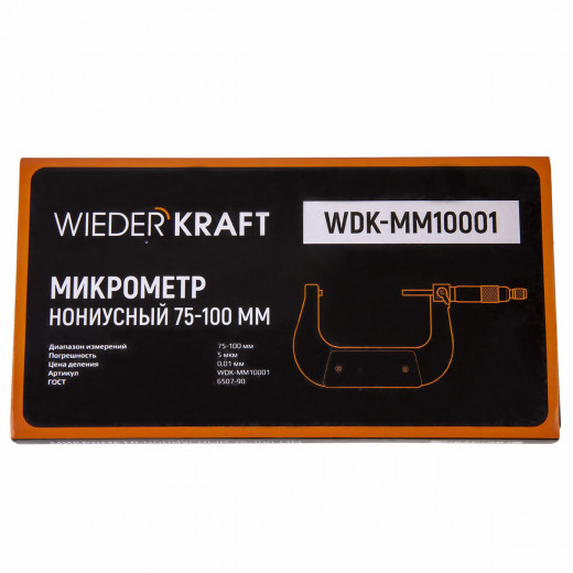 WDK-MM10001 Микрометр нониусный 75-100 мм, 0.01 мм фото, характеристики