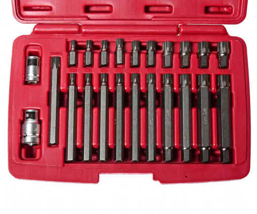 Набор бит 1/2" 3/8" RIBE RM5-RM14 2 держателя 23 предмета в кейсе JTC фото, характеристики