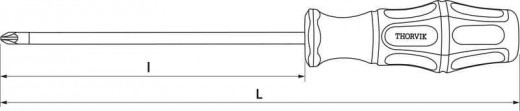 SDZ1100 Отвертка стержневая POZIDRIV®, PZ1x100 мм фото, характеристики