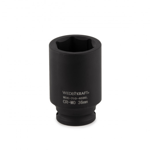 WDK-710-4036L Головка торцевая ударная глубокая 1/2", 6 граней, 36 мм фото, характеристики