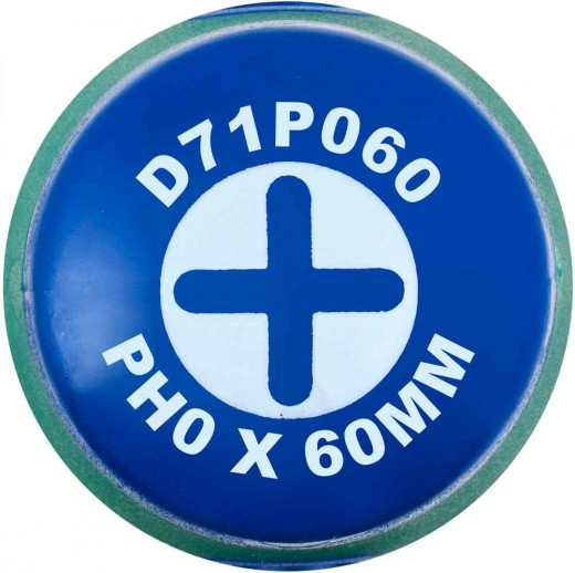 D71P060 Отвертка стержневая крестовая ANTI-SLIP GRIP, PH0x60 мм фото, характеристики