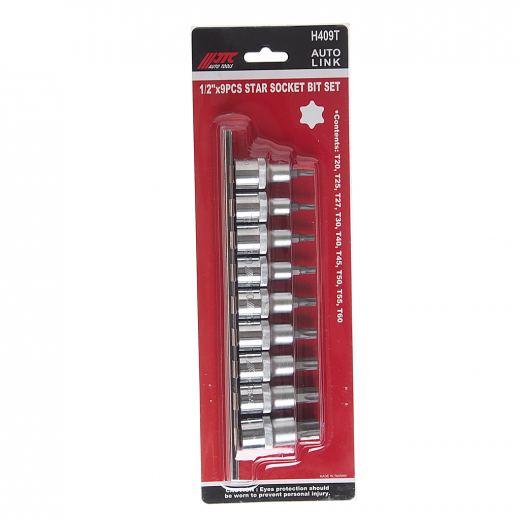 Набор бит-головок 1/2" TORX T20-T60 9 предметов JTC фото, характеристики