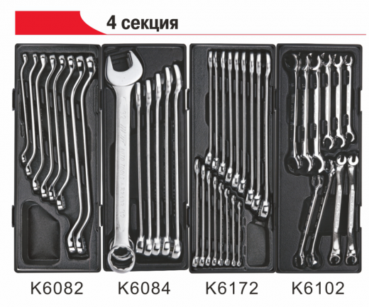 Тележка инструментальная 7 секций (JTC-5021) с набором инструментов 344 предмета JTC фото, характеристики