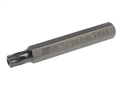 Бита TORX Т45Hх75мм 10мм удлиненная S2 JTC фото, характеристики