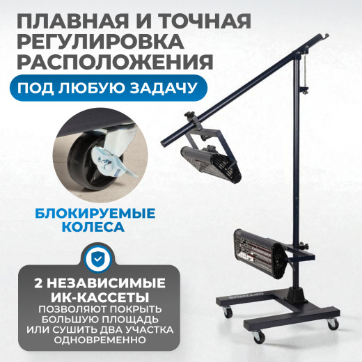 OPT-F22 Двухкассетная мобильная ИК сушка на двухсекционной стойке фото, характеристики