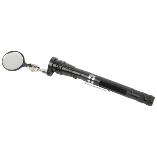 WDK-65453 Фонарик инспекционный на гибкой рукоятке с зеркалом и магнитом, 170-550 мм фото, характеристики