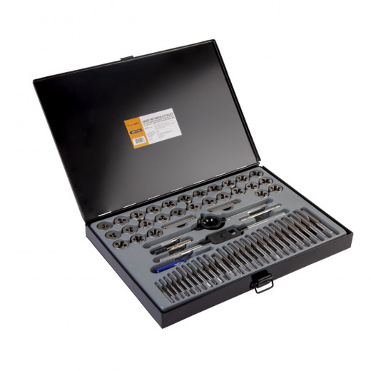 WDK-DT3060 Набор метчиков и плашек М3-М12, 4-40 - 1/8NPT27, 60 предметов, метрическая и дюймовая резьба фото, характеристики