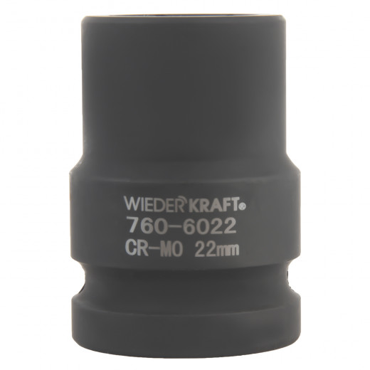 WDK-760-6022 Головка ударная 3/4", 6 граней, 22 мм фото, характеристики