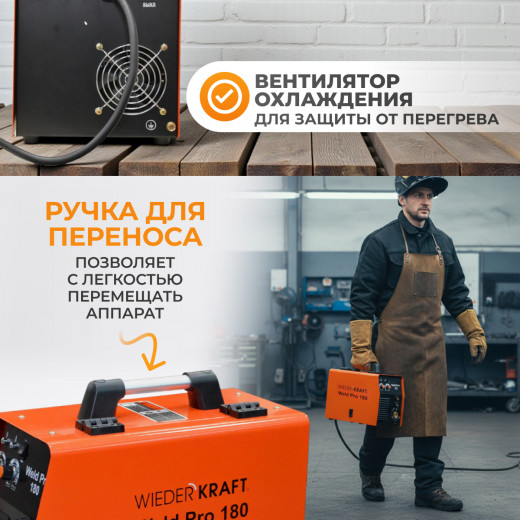Weld Pro 180  Сварочный аппарат инверторный 180A, 220В, MIG/MAG/MMA фото, характеристики