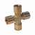 WDK-24FFB Фитинг X - образный, резъба 1/4" PT, F-F-F-F (внутренний), латунь фото, характеристики