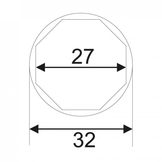 Головка для датчика КПП 1/2"х27мм 8-ми гранная JTC фото, характеристики