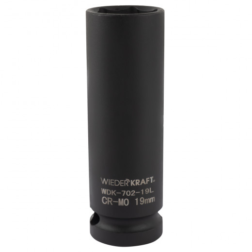 WDK-702-19L Головка торцевая ударная глубокая тонкостенная 1/2", 6 граней, 19 мм фото, характеристики