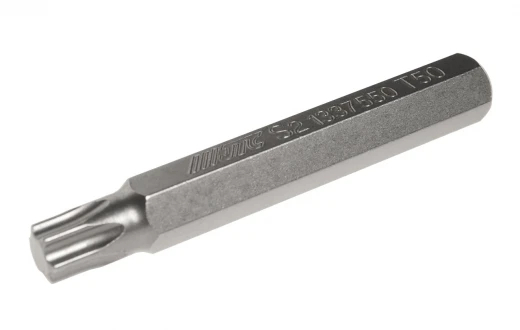 Бита TORX Т50х75мм 10мм удлиненная S2 JTC фото, характеристики