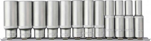 S12S2112SM Набор головок торцевых глубоких 3/8"DR на держателе, 8-19 мм, 12 предметов фото, характеристики