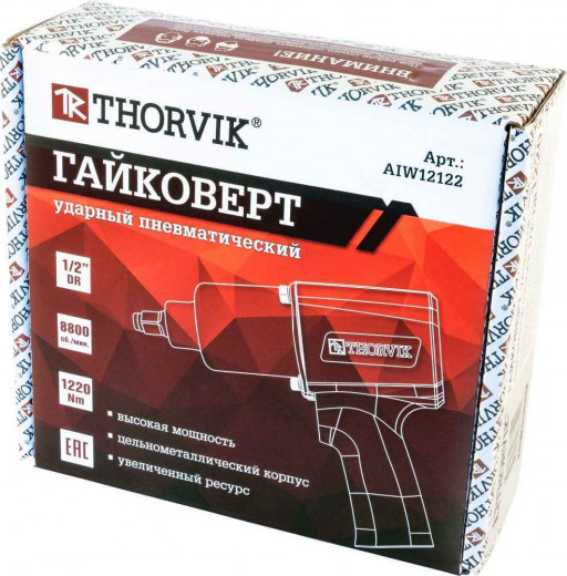 AIW12122 Гайковерт ударный пневматический 1/2"DR 8800 об/мин, 1220 Nm фото, характеристики