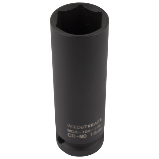 WDK-702-19L Головка торцевая ударная глубокая тонкостенная 1/2", 6 граней, 19 мм фото, характеристики