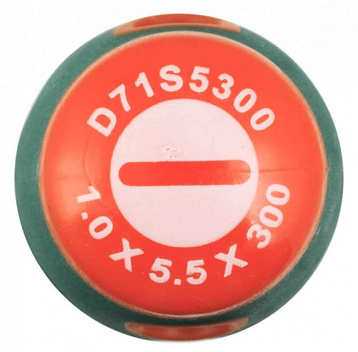 D71S5300 Отвертка стержневая шлицевая ANTI-SLIP GRIP, SL5.5х300 мм фото, характеристики